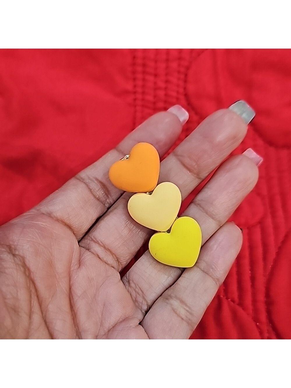 Macaron heart resin small hair clip